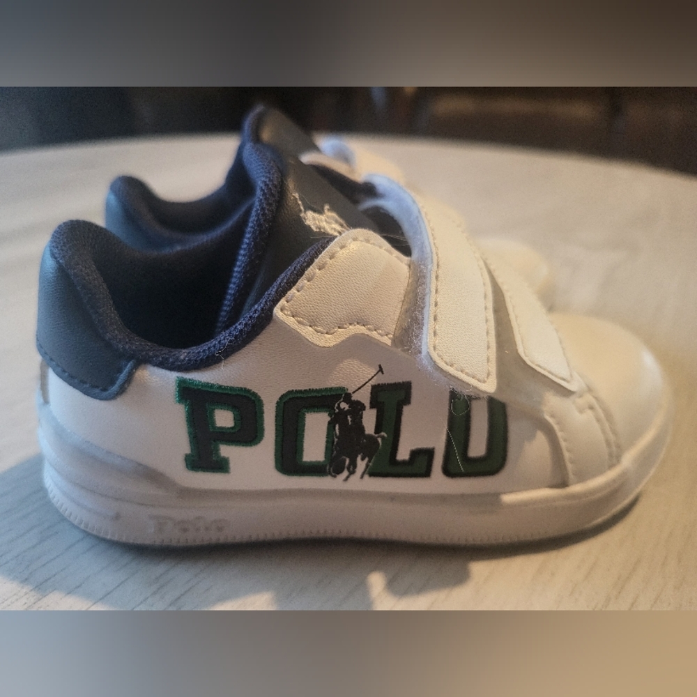 Polo by Ralph Lauren Kids White and Green Sneakers